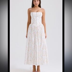 House of CB Ysabella dress in the white posy print